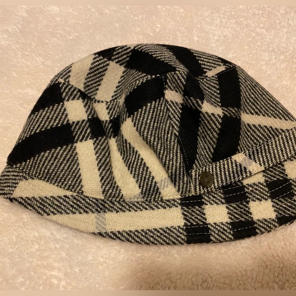 Burberry Gray Nova Check wool and cashmere bucket hat, vintage, size medium - Picture 5 of 11